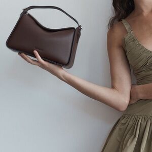 NIB The Horse Coffee Clementine, Pebbled Leather w/ Silver hardware